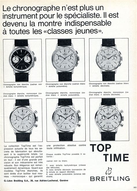 Vintage Breitling Advertisements list 